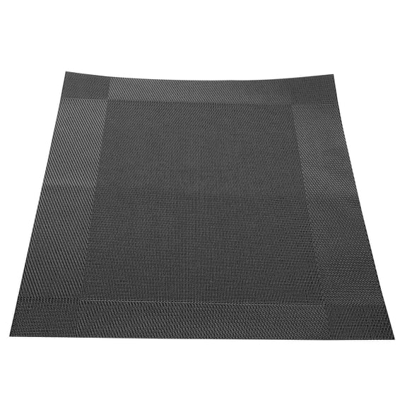 UPGRATOR Black PVC Placemat Heat Resistant Non Slip Table Mat for Dining Room Kitchen