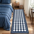 thumbnail image 5 of 2x6 Trellis Runner Rug,Hallway Runner Rug with Rubber Backing, Checkered Kitchen Non Skid Carpet Runners Washable Indoor Mat for Kitchen Entryway Bathroom Hallway, 5 of 7