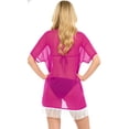 thumbnail image 2 of HAPPY BAY Women's Chiffon Summer Beach Open Front Maternity Beachwear Duster Kimono Cardigan for Women XL-XXL PInk_AB742, 2 of 5