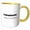 Yellow/White, variant on 3drose, Im the Math Teacher, Nothing Scares Me Anymore, 15oz Two-tone Yellow Mug