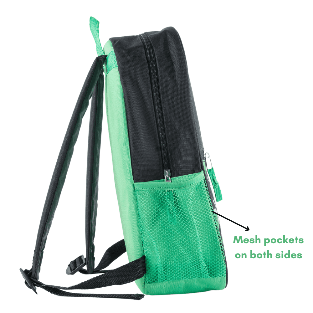 Minecraft Kids Backpack with Lunch Bag Water Bottle and Pencil Pouch 5 Pc 16 inch Black