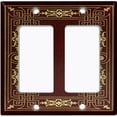 thumbnail image 6 of Metal Light Switch Plate Cover Elegant Victorian Floral Frame Burgundy FRA062, 6 of 13