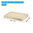 thumbnail image 2 of Uxcell Chair Seat Covers Rectangle, Washable Dining Seat Cover Protectors for Home Party, Cream Color 4 Pcs, 2 of 6