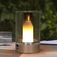 thumbnail image 1 of WIFKLSIIPG Cordless Small Candle Table Lamp Dimmable Night Light Color Changing Rechargeable Battery Powered Lighting for Living Room Dining Room Bedroom Bar Night Light(Silver), 1 of 7