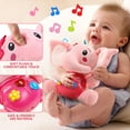 thumbnail image 3 of TOY Life Baby Toys 0 3 6 12 Months, Plush Elephant Infant Toys, Newborn Baby Musical Toys for Baby 6 to 12 Months, Light Up Baby Toys for Boys Girls Toddlers, Pink Baby Gifts for 0 3 6 9 12 Month, 3 of 8