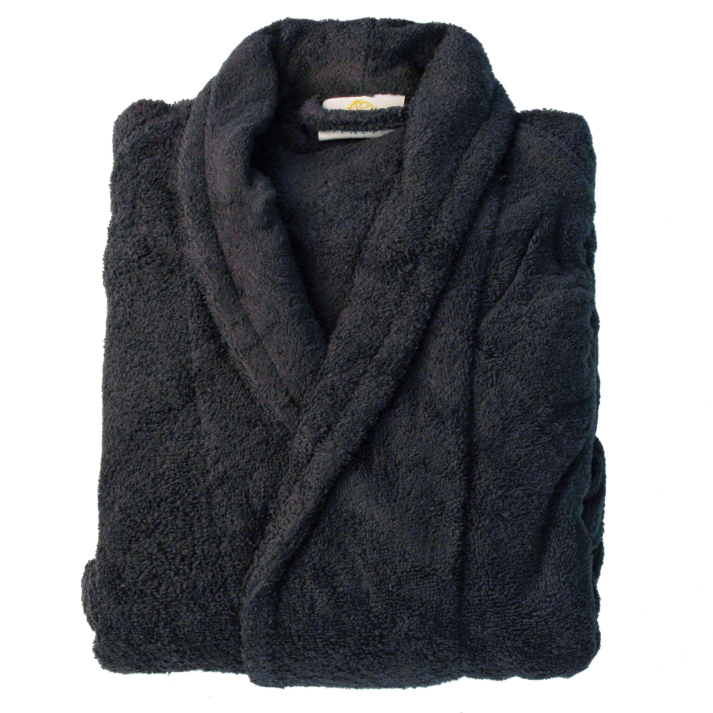 100 Premium LongStaple Cotton Unisex Terry Bath Robe, 10 Colors Black / Small