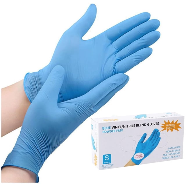 Guantes de Nitrilo, Guantes de Latex sin Polvo, Guantes Desechables Uso Industrial, Duradero Resistente para Procesamiento de Alimentos, Tareas Domésticas, Maquinaria Electrónica