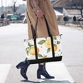 thumbnail image 4 of FORMRS Canvas Laptop Tote Bag for Women with 15.6" Computer Compartments Shoulder Handbag, White Watercolor Oranges, 4 of 7