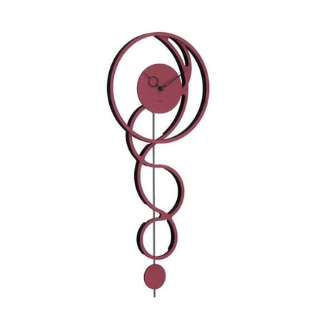 Hermle 27 Red and Black Modern Pendulum Wall Clock