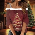 thumbnail image 2 of Camiseta Impresa de Hombro Doble, Top de Moda Casual para las Vacaciones Y el Uso Diario, 2 of 5
