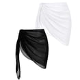 thumbnail image 3 of Pareos de playa negros, 2 pareos de playa con protector solar, falda para cubrir la playa, optimizada para la excelencia, 3 of 8