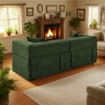 thumbnail image 2 of 78" Convertible Sofa Bed, Corduroy Deep Seat Folding Pull Out Couch with Pillows, No Assembly Modern Boneless Couch Compression Sofa in Box, Floor Sofa with Storage Pocket for Living Room, 2 of 8