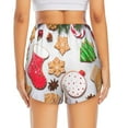 thumbnail image 2 of Lsque Christmas Gingerbread Cookies Printed Women's Running Shorts with Liner Pockets,Elastic Quick Dry Workout Athletic Gym Yoga Shorts,Womens High Waist Shorts-Large, 2 of 9