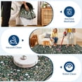 thumbnail image 7 of FairOnly 5'x7'Retro Floral Printed Machine Washable Area Rug Ultra-Thin Low Pile Stain & Pet Friendly Non Slip Indoor Rug for Living Room Bedroom Kitchen Dining,Dark Green, 7 of 7