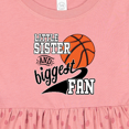 thumbnail image 4 of Inktastic Little Sister and Biggest Fan Basketball Player Girls Baby Dress, 4 of 5