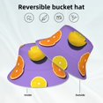 thumbnail image 5 of Kll Yellow Lemon And Orange Bucket Hat For Women Men Packable Travel Beach Sun Hat Outdoor Rave Accessories Reflective Fisherman Cap, 5 of 9