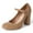 Natural Vegan Nubuck, variant on Skippy Mary Jane Shoes Women Oxford Pumps - Cute Low Kitten High Heels For Women