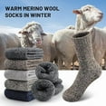 thumbnail image 7 of Mens Heavy Thick Wool Socks - Soft Warm Comfort Winter Crew Socks (Pack of 3/5),Multicolor,One Size 7-12, 7 of 7