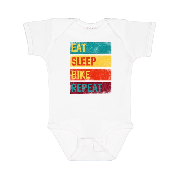 Inktastic Cyclist Biking Eat Sleep Bike Repeat Boys or Girls Baby Bodysuit
