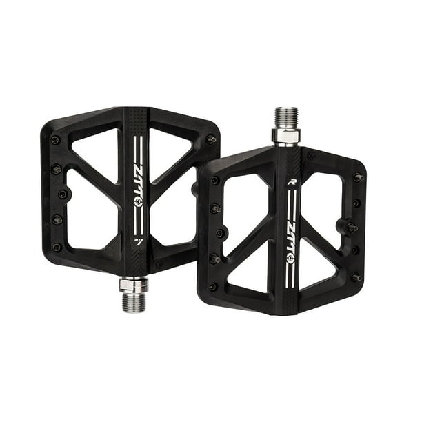 Greeniant ZTTO 1 par de pedales planos de nailon para bicicleta, 24 picos intercambiables, pedales de bicicleta de montaña antideslizantes, Ciclismo Negro