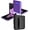Purple, variant on Nakedcellphone [Grid Texture] Snap-On Hard Case Cover with [Rotating/Ratchet] Belt Clip Holster Holder for Samsung Galaxy Z Flip 5G Phone (SM-F700, SM-F707) 2020