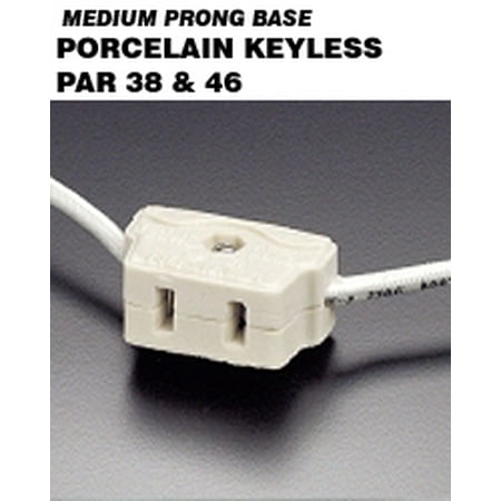 Landscape Par Lampholder (Leviton 368 Keyless Lampholder Par 38 and 46 Medium Prong Base Front Mount 18-Inch18GA SEW-2 200C Leads -)