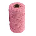 thumbnail image 1 of Injueey 1 rollo de cuerda de algodón hecha a mano, 3mm de diámetro, cuerdas artesanales tejidas de un solo Color, 100m Artesanía Rosado Injueey HA5320-05B, 1 of 6