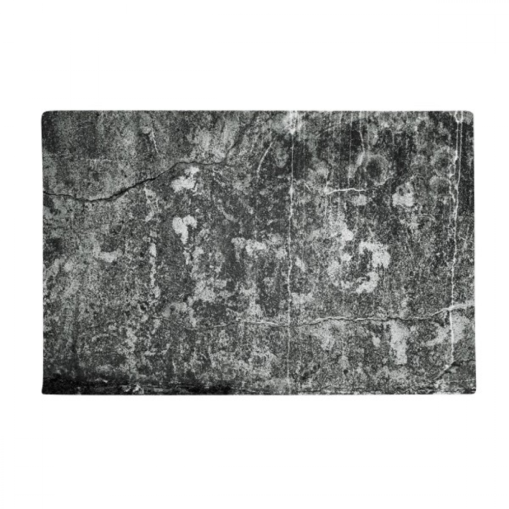 Dark Stone Wall Surface Crackles Texture Ground Mat Non Slip Floor