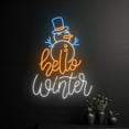thumbnail image 2 of Handmadetneonsign Hello Winter Neon Sign, Snowman Led Sign, Winter Neon Light, Christmas Room Wall, 2 of 5