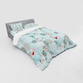 thumbnail image 3 of Floral Duvet Cover Set, Valentines Day Themed Little Birds Hearts and Numerous Abstract Flower Concepts, Bedding Set with Shams and Fitted Sheet, 3 Sizes, by Ambesonne, 3 of 3