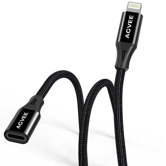 Cable de extensión Lightning AGVEE de 1 m hembra a macho para iPhone
