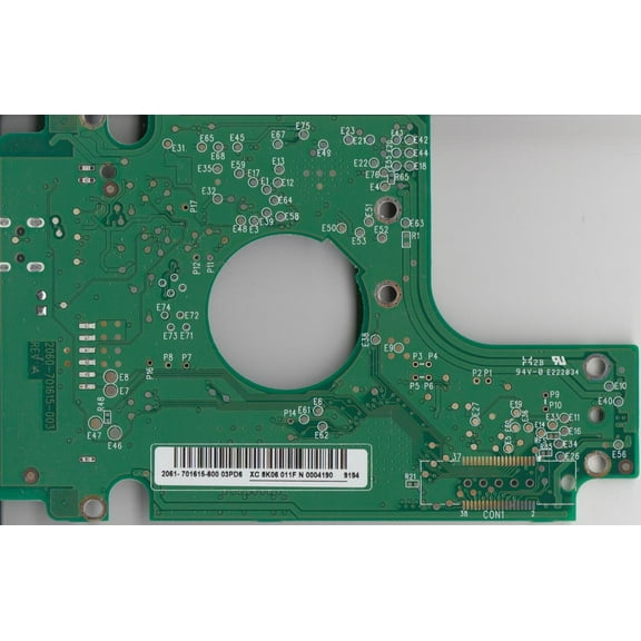 WD2500BMVU-11A04S0, 2061-701615-600 03PD6, WD USB 2.5 PCB