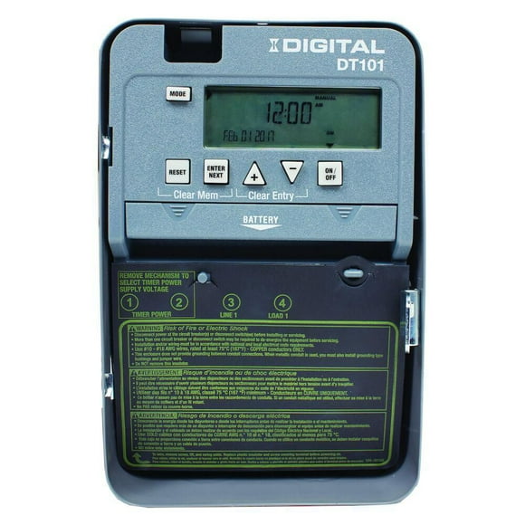 Intermatic 24-Hour 1-Circuit Electronic Control, 120-277 VAC, 50/60 Hz, SPST, Indoor Metal Enclosure