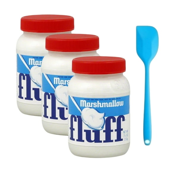 Fluffernutter Marshmallow Fluff, 7.5 oz (3 Pack) with Spatula