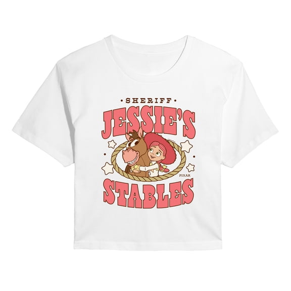 Toy Story 5 - Sheriff Jessie's Stables - Juniors Cropped Graphic T-Shirt