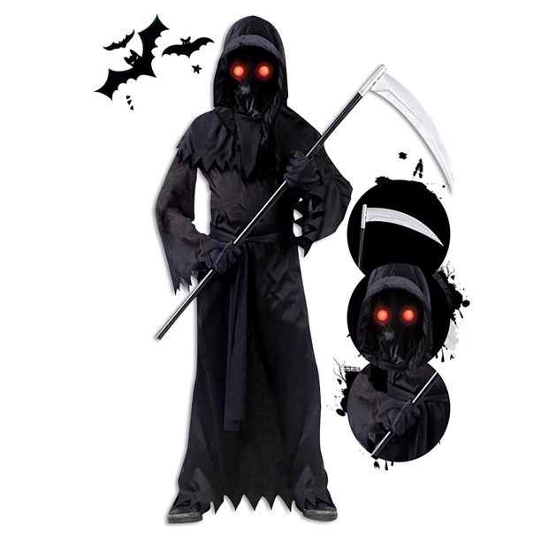 Grim Reaper Halloween Costume + Scythe DressUp Party
