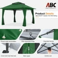 thumbnail image 2 of ABCCANOPY 13'x13' Gazebo Tent Outdoor Pop up Gazebo Canopy Shelter with Mosquito Netting, Forest Green, 2 of 9
