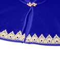 thumbnail image 6 of hoksml Stand Collar Velvet Cape Golden Lace Trim Women Warm Shawl for Wedding Dress Evening Party Dress Up Elegant, 6 of 8
