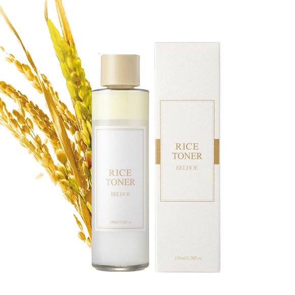 SUNSIOM Tonifiant pour le Riz, Hydratation de la Peau Sèche Tonifiant pour le Visage pour Femmes, Riche en Diverses Vitamines et Minéraux Naturels, Hydratant pour Peau Sèche, Terne, 5,27 Fl Oz