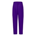 thumbnail image 5 of LWavelet Men's Tapered Joggers - Lightweight Soft Fabric Drawstring Waist Casual Daily & Relaxed Wear Pants Purple M, 5 of 5
