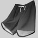 thumbnail image 3 of Pantalones Cortos de la Cintura Elástica con Bolsillos de la Moda Casual de los Hombres con Poliéster Transpirable de Secado Rápido, Pantalones de Playa de la Cintura Elástica de Varios Bolsillos par, 3 of 5
