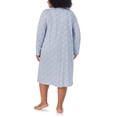 thumbnail image 4 of Aria Women's 100% Cotton Long Sleeve V-Neck Nightgown, Sizes S-3X, 4 of 7