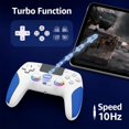 thumbnail image 4 of Wireless Controller for PS-5/PC, Hall Effect Joysticks & Triggers Gaming Controller with Programmable/Remap/Turbo/LED Light Functions, 3.5MM Headphone Jack, Dual Vibration,White, 4 of 6