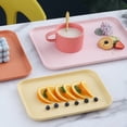 thumbnail image 4 of BANDEJA DE COCINA SIRVIVIO BANDEJA DE TRIGO DE TRIGO RECTANGULAR ESTILO NÓRDICO DE TÉ DE TÉ DE FRUTA DE, 4 of 6