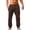 Brown, variant on Breezora Mens Casual Pants Cotton Comfortable with Drawstring Lightweight Breathable Loose Fit Trousers for Spring Summer Hot Weather L Size Beige