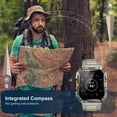 thumbnail image 6 of Blackview 2.01-inch Military Smart Watches for Men,100+ Sport Modes/Call Receive/Dial/IP68 Waterproof,Smartwatch compatible with iPhone Android,Khaki, 6 of 8
