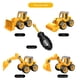 thumbnail image 5 of Paquete de 4 camiones de construcción | Set de vehículos de ingeniería para empujar y llevar | Excavadora, apisonadora y camión perforador | Juguetes educativos de construcción para niños de, 5 of 5