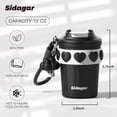 thumbnail image 4 of Sidagar 12 oz Ceramic Lined Travel Coffee Mug,Leak Proof,Black, 4 of 12