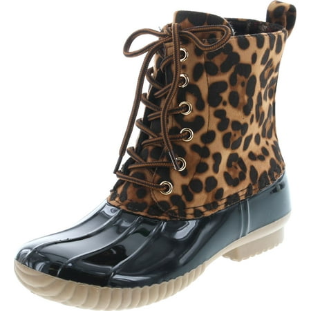 

Yoki Women s Dylan-33 Fashion Boot Leopard 7.5