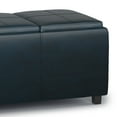 thumbnail image 6 of Avalon 42 inch Wide Contemporary Storage Ottoman in Distressed Dark Blue Vegan Leather, 6 of 6